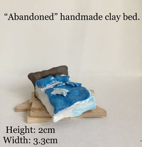 Abandoned handmade bed.