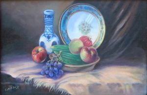 Plate of Fruit on a Table