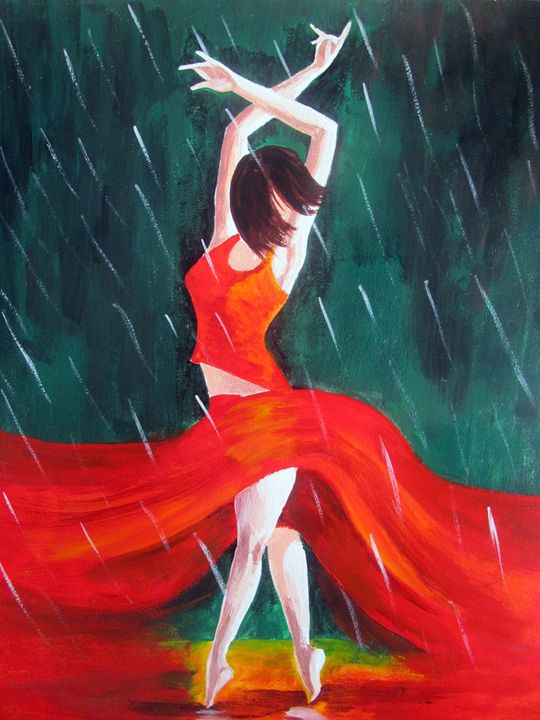 Rain Dance Chaitanya Sohani Paintings Prints People