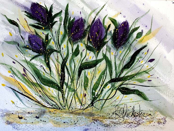 Passion For Royal Purple - Barbara Chichester - Paintings & Prints ...