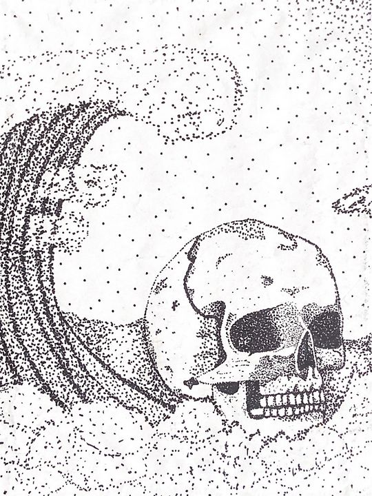 Skull in the waves -  Ylouissaint5