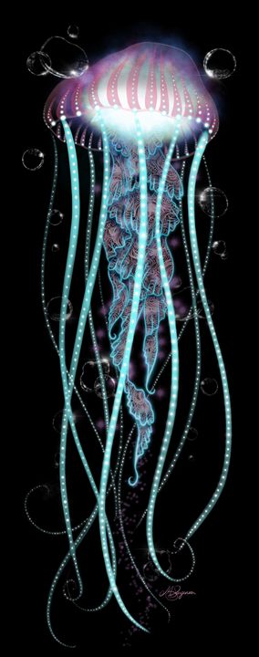 Light in the Dark - Black Background - M. Sarginson Digital Arts