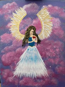 Angel love acrylic painting