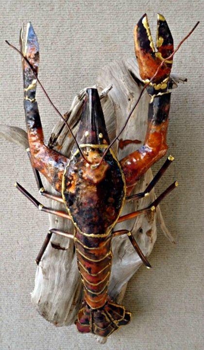 Copper Lobster - Copper Whimsea's - Sculptures & Carvings, Animals ...