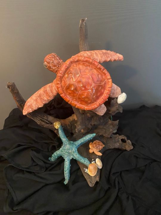 Sea Turtle Sculpture - Art by MoJo-A Division of Heavenly Smiles