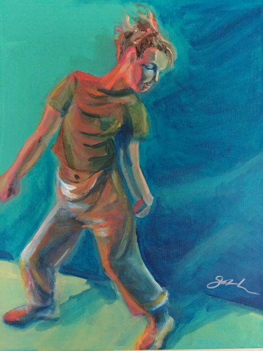 Dance with Shadows in Blue - Anchor Art Gallery - Paintings & Prints ...