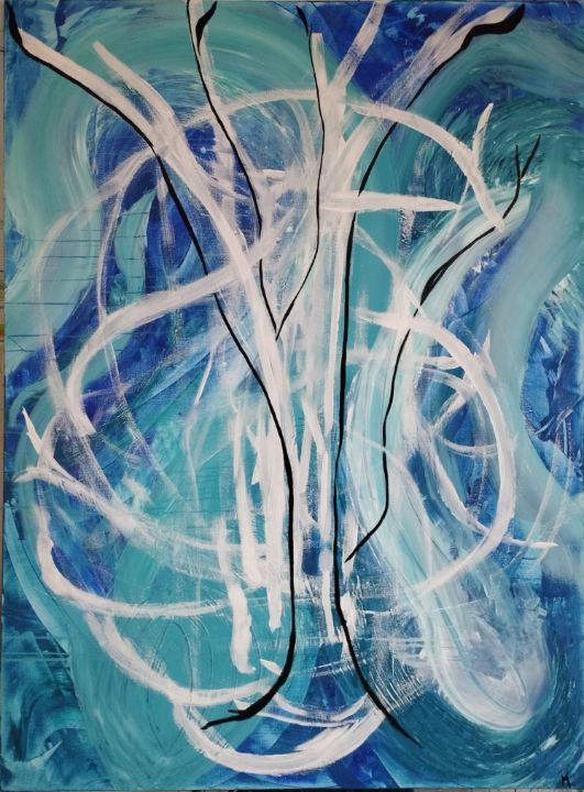 Ample respiration bleue - Magda Hoibian Artiste