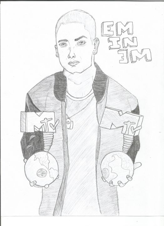 Portfolio Drawing  Eminem  EMANUEL SCHWEIZER