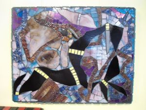 "Don't Smother Me" Stained Glass Abs - Robbis Cracked Up Mosaics
