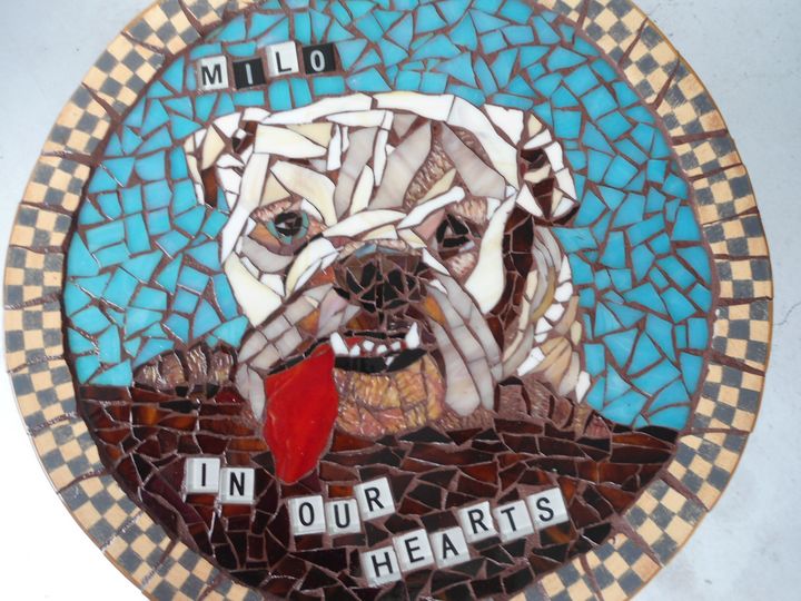 Garden Memorial Stone For Pet - Robbis Cracked Up Mosaics