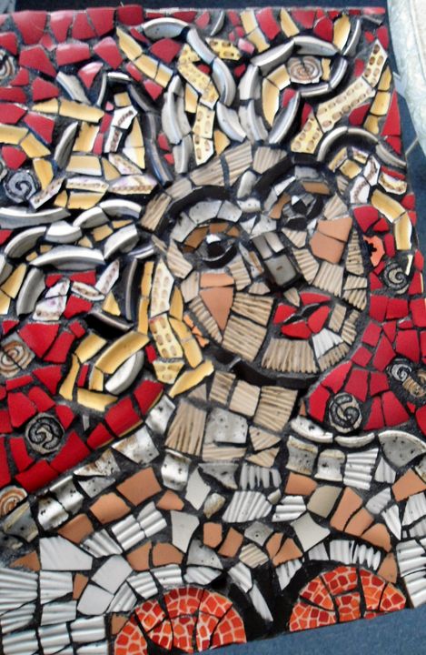 "My Geisha Girl" Mosaic / SOLD - Robbis Cracked Up Mosaics