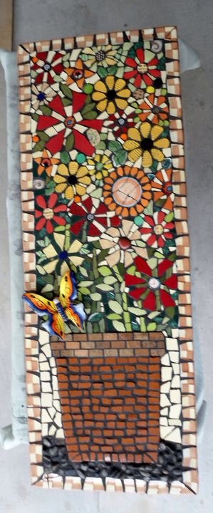 Long Mosaic Picture/ 3D Butterfly - Robbis Cracked Up Mosaics
