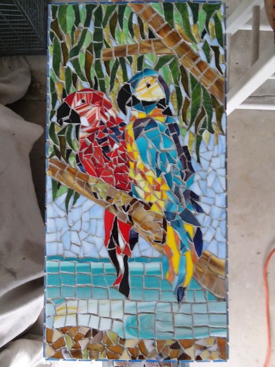 SOLD /   Piece made mosaic - Robbis Cracked Up Mosaics