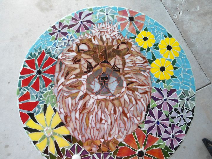 Custom  Made Mosaic Pet Portraits - Robbis Cracked Up Mosaics