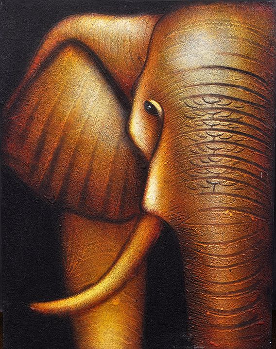 Golden elephant - Spiritual Painting