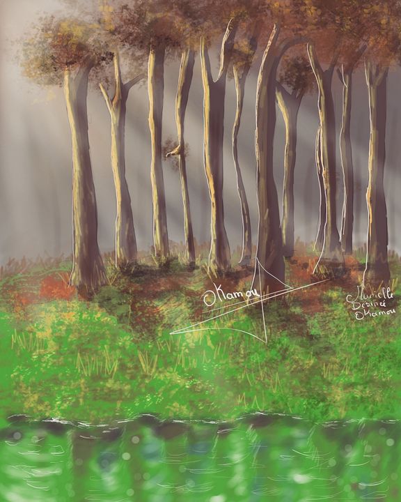 Peaceful Nature Abayo Digital Art Landscapes Nature Forests Other Forests Artpal