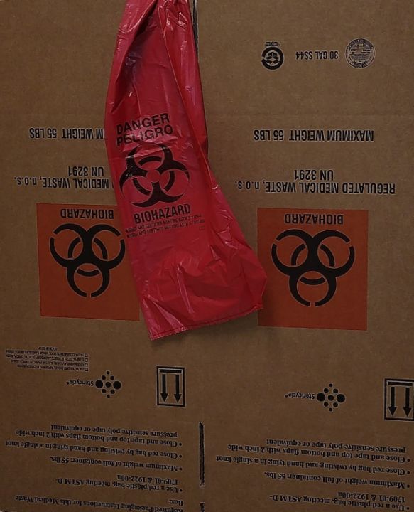 Medical Waste Bags Red 20 to 30 Gallon