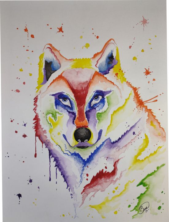 Artistic Watecolor Wolf Painting Set - CreativeModernArt - Paintings &  Prints, Animals, Birds, & Fish, Wolves - ArtPal