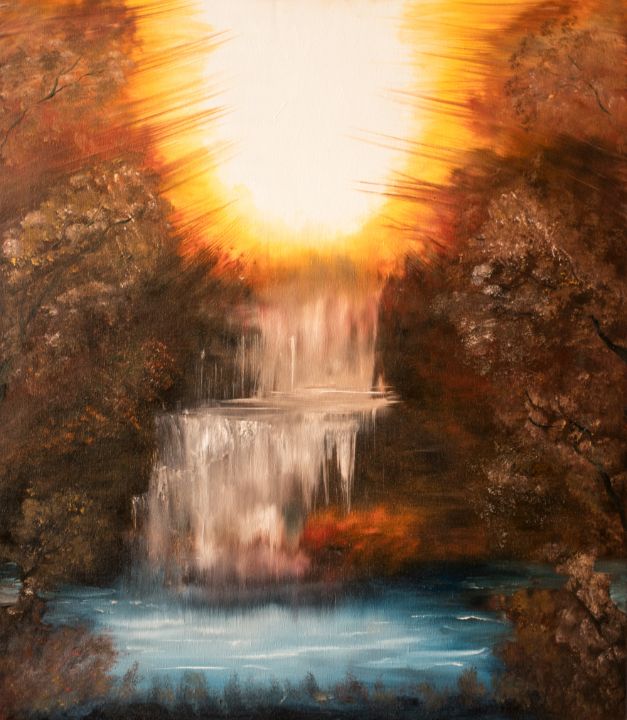 Waterfall on the island from my drea - Art_surikova