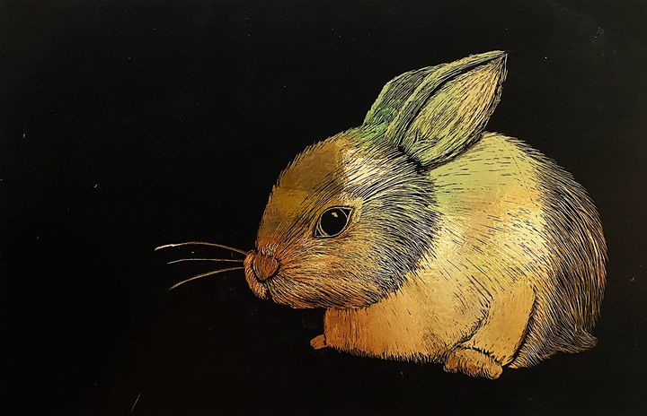 Golden Bunny - Sharon High School Hearts and Crafts - Drawings ...