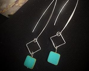 Elegant Turquoise & Silver Earrings