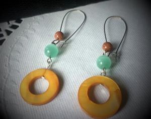 Shell, Cats Eye & Gemstone Earrings
