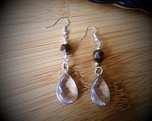 Teardrop Earrings with Tigers Eye