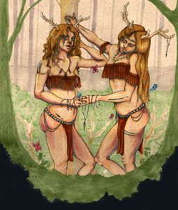 Ladies in the Woods Print