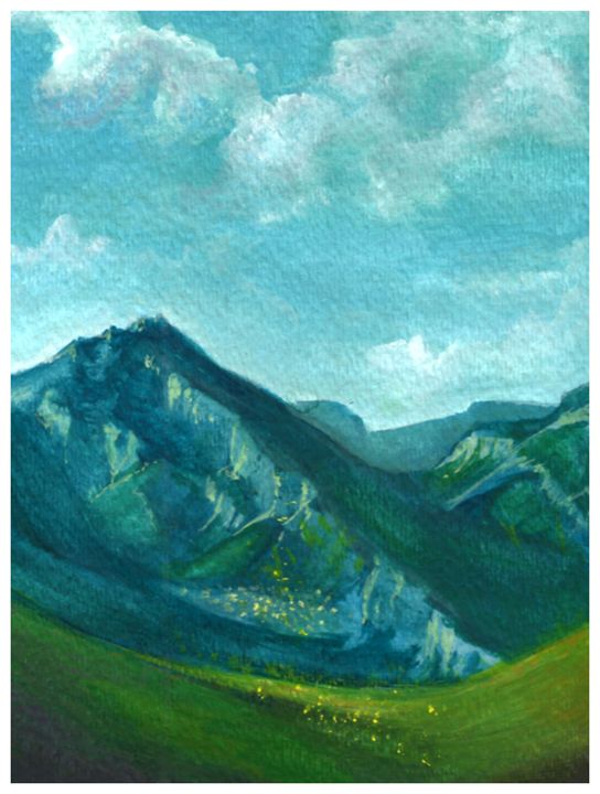 Gouache Swiss Alps Print - Brandy Woodford