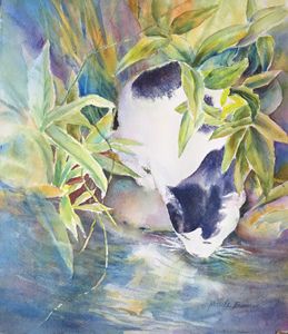 Toby At The Pond - MB Watercolors