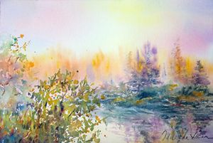 Morning Mists-2 - MB Watercolors