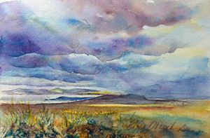Stormy Mono Lake-3 - MB Watercolors