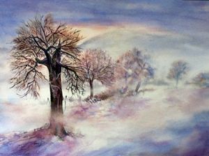 Foggy Trees - MB Watercolors