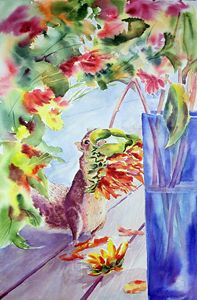 Hungry Visitor - MB Watercolors