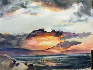Maui Sunset - MB Watercolors