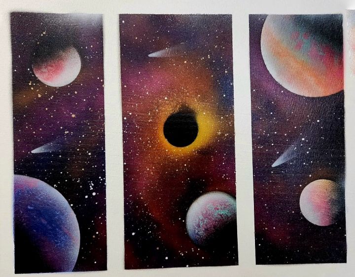 Blackhole Galaxy Spray Paint Art - Afmancreations