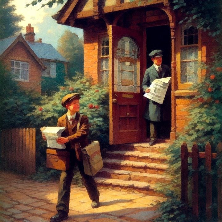 Paperboy Handheld The Paperboy - Left Hand Prints - Paintings & Prints, People & Figures ...