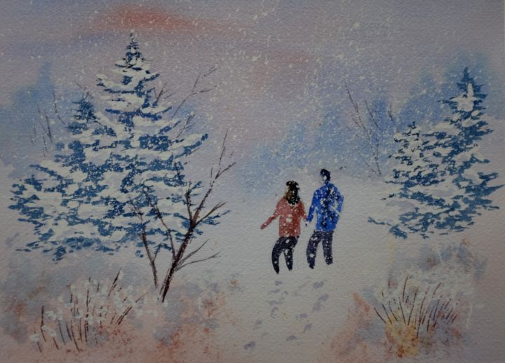 Winter Wonderland - Rod A Stewart Watercolors - Paintings & Prints ...