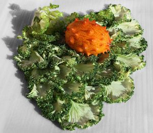 Horned Melon On Kale