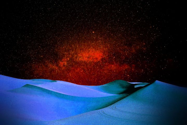Night in the sahara desert - Rene art