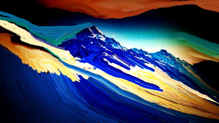 Blue in the alps - Rene art