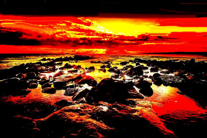 Coastal sunset no 337 - Rene art