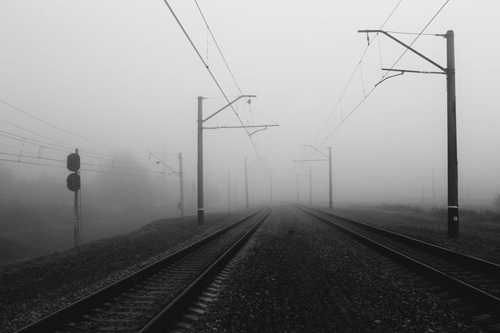 Fog over railroad - Anton Popov