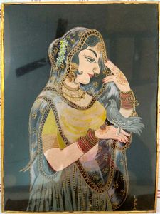 Indian Rajput Queen Portrait Paintin