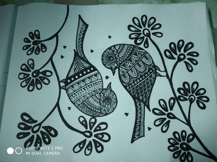 Painting with India Ink - Raebird Creations