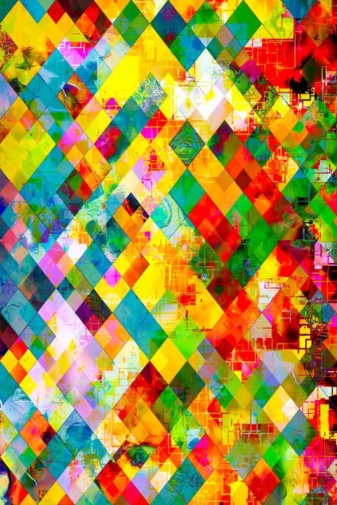 geometric pixel square pattern art - TimmyLA