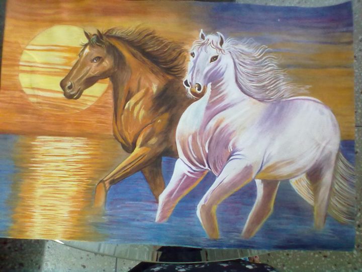 The Rivals Artwork Is Sold Neeruart Paintings Prints Animals Birds Fish Horses Artpal