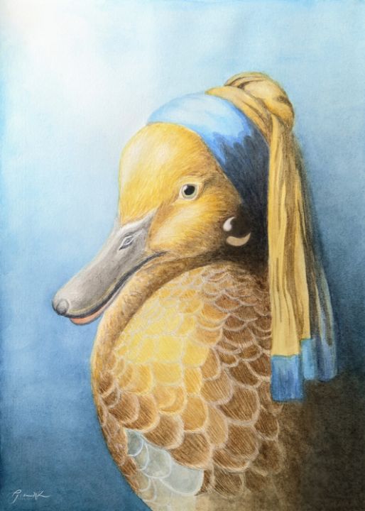 Duck with a Pearl Earring - Genevieve WZ