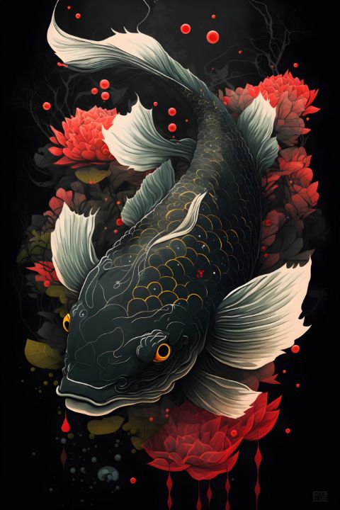 Japanese Koi Fish Painting, Fish Art HD wallpaper | Pxfuel