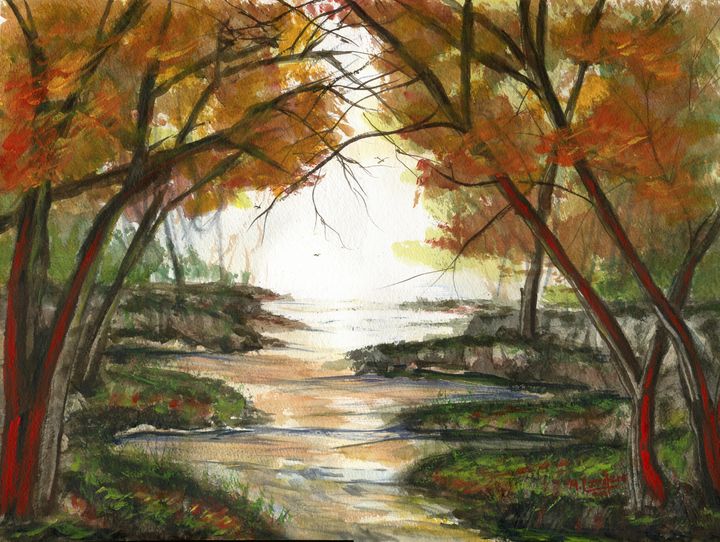 Endless Stream - M. Cordero Watercolor Studio